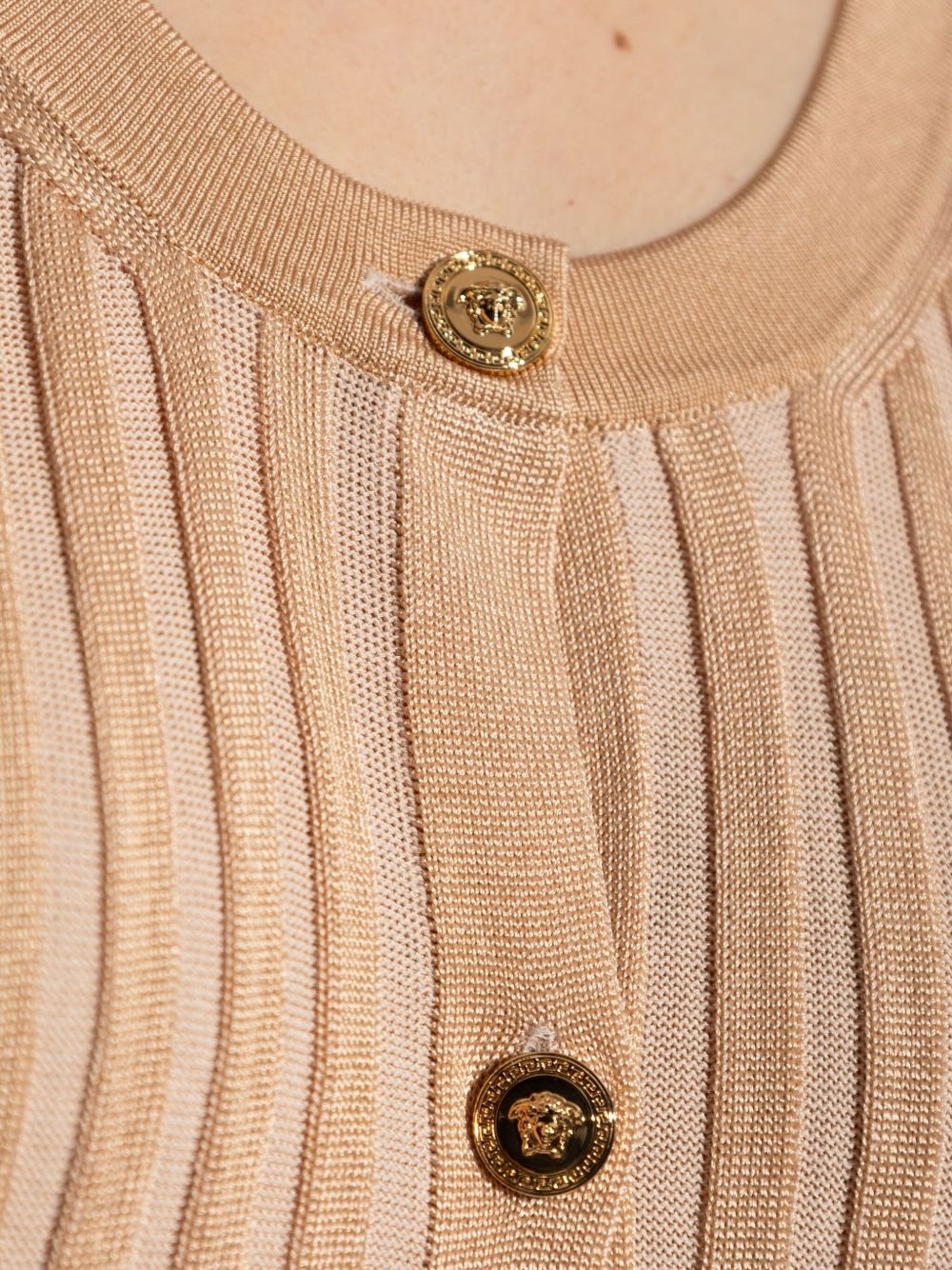 ribbed button-down midi dress - 5