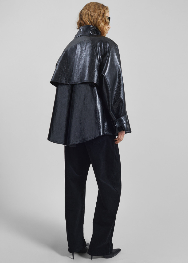 Dalaro Faux Leather Swing Jacket - Black 7