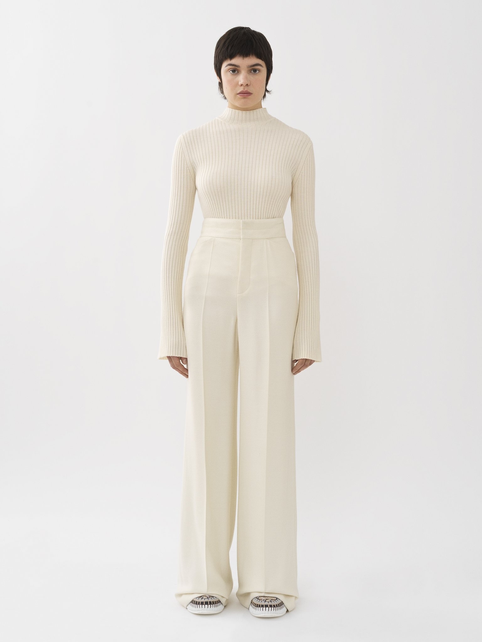 HIGH-RISE WIDE PANTS - 2