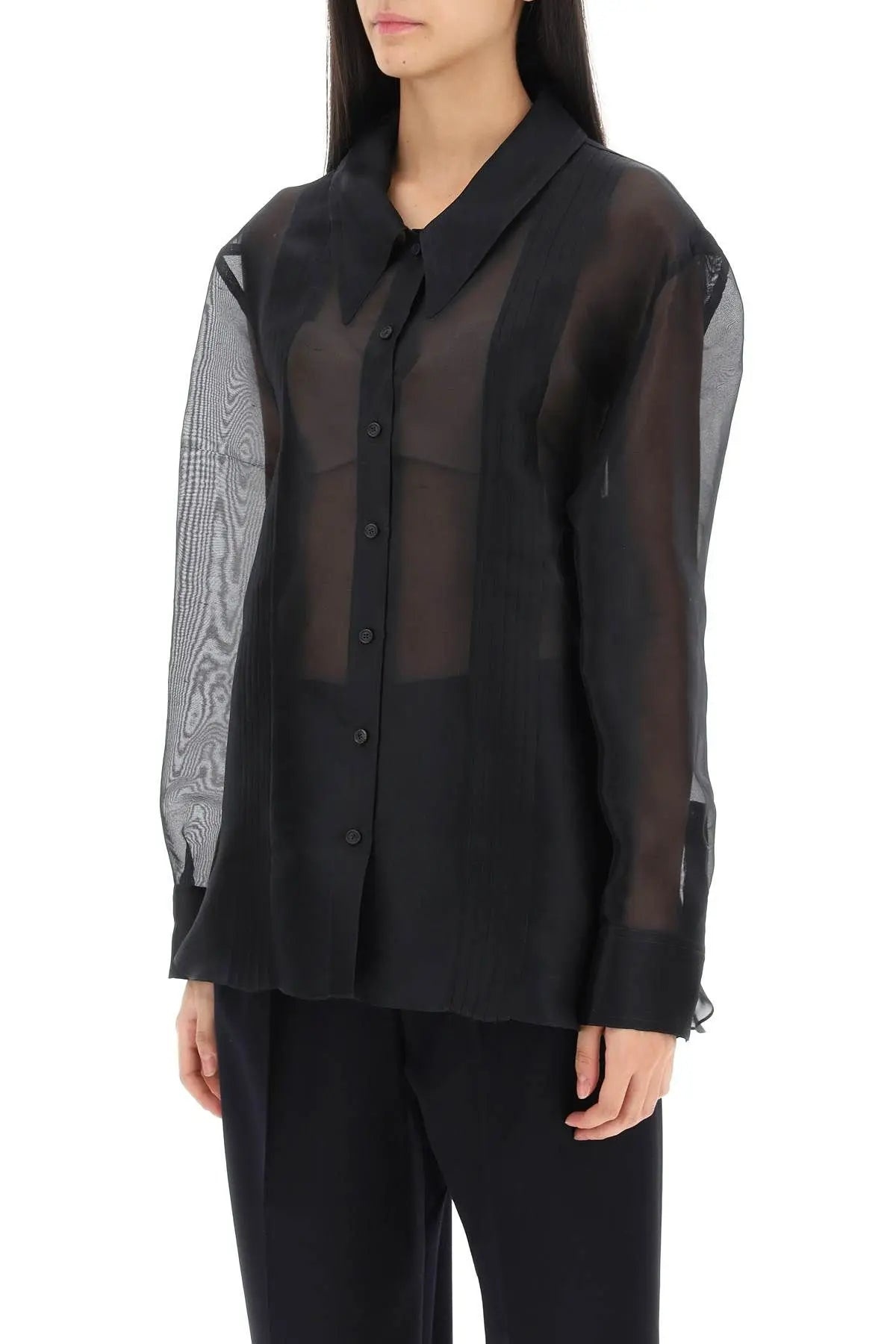 KHAITE - Nori shirt in silk organza - 5