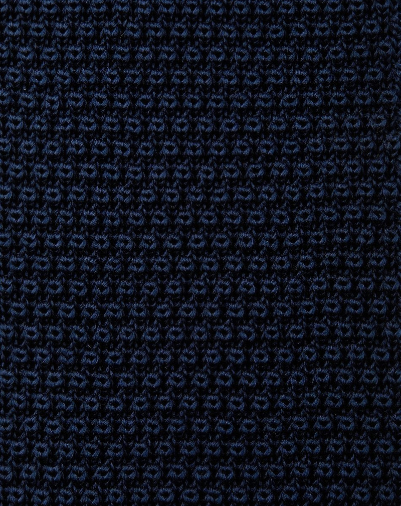 Blue knit tie 4