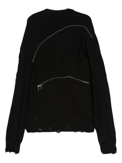 HELIOT EMIL™ distressed-effect knitted jumper outlook