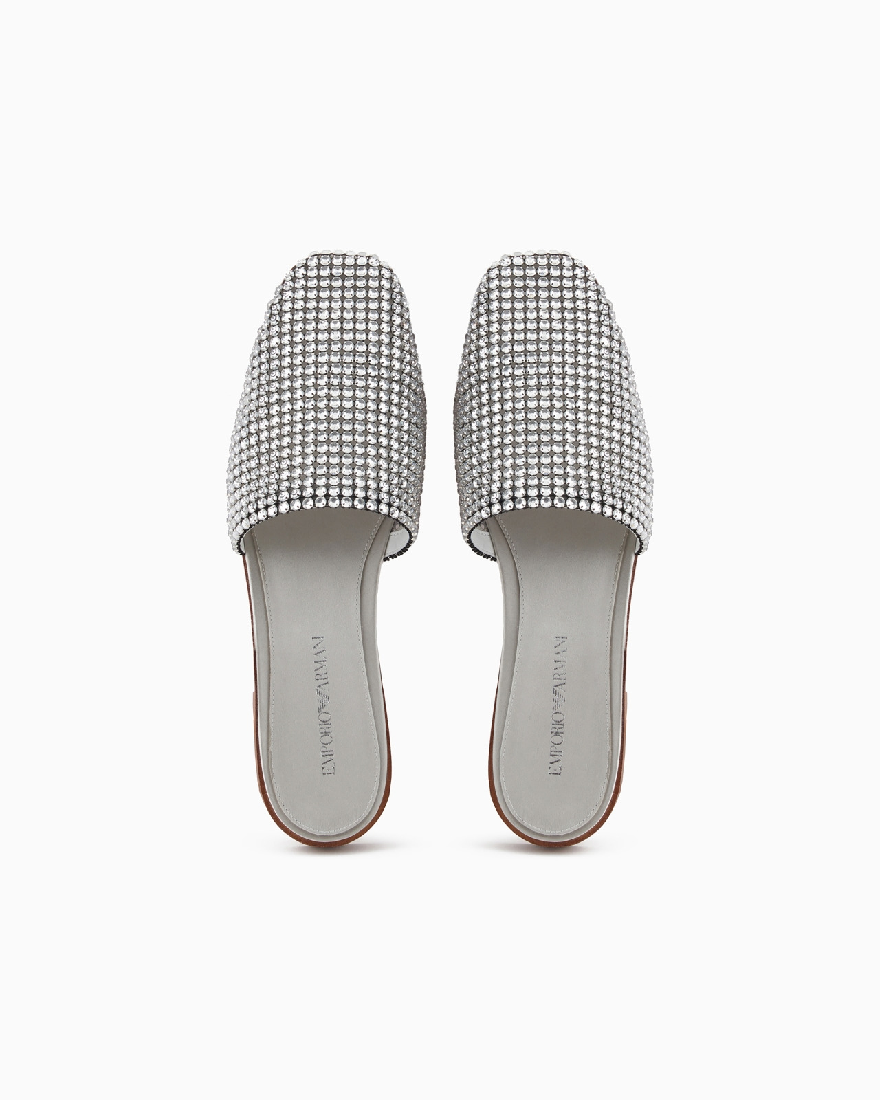 Mesh mules with rhinestones - 3