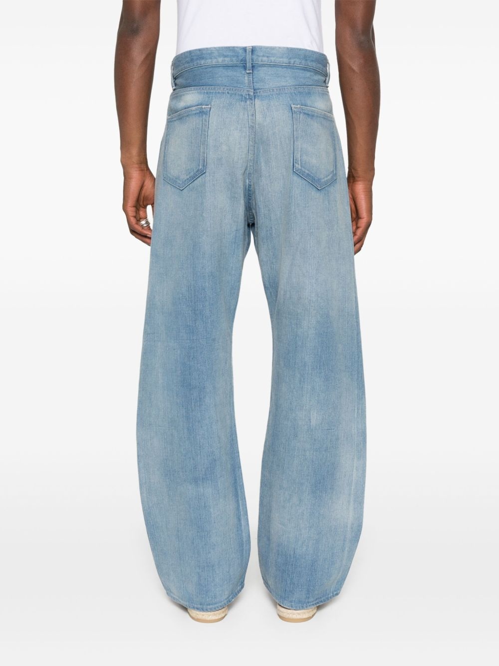 パンツ Auralee 24AW faded wide denim pants 4 Faded wide-leg jeans in blue - Auralee | Mytheresa
