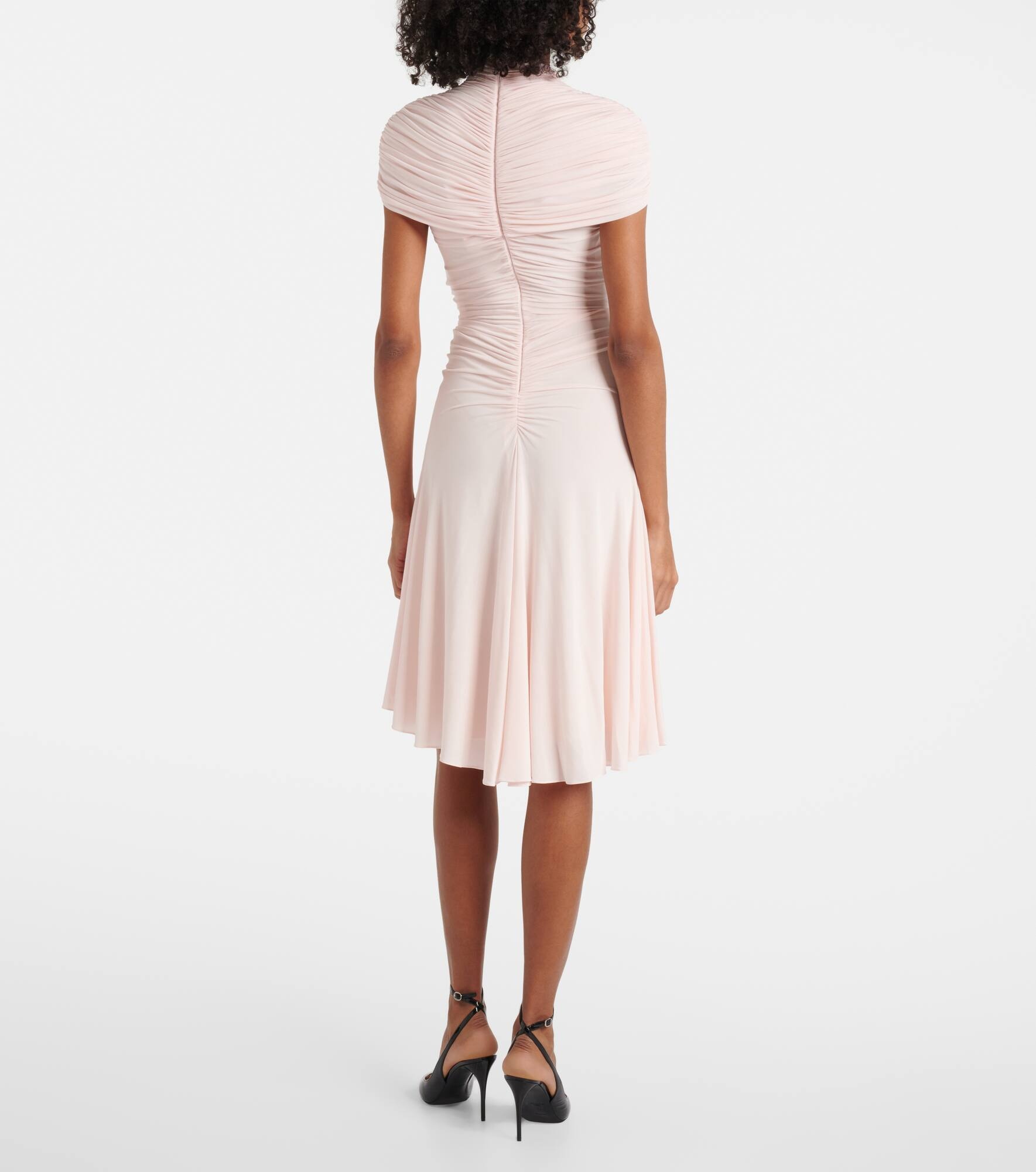 Ruched jersey midi dress - 3