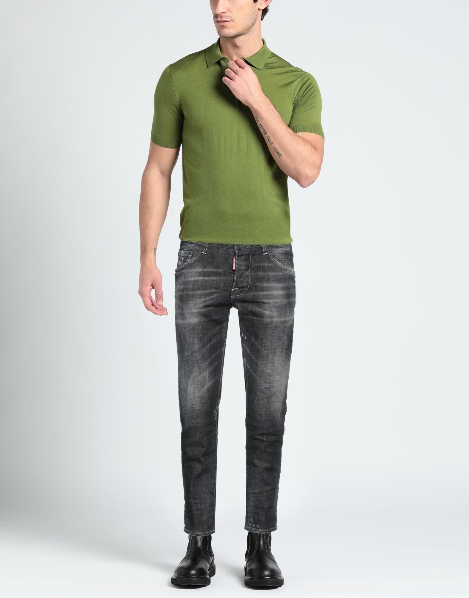 Black Men's Denim Pants - 2