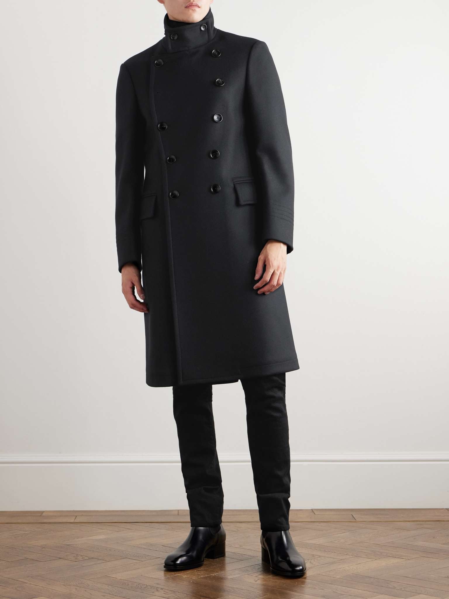Double-Breasted Wool-Felt Coat - 2