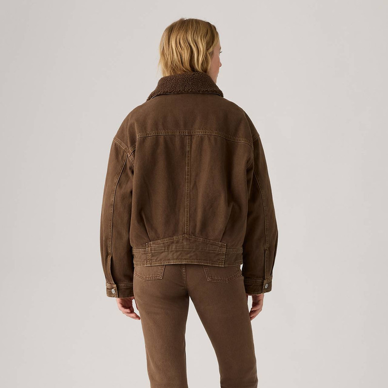 EVERYDAY BOMBER WITH FAUX SHEARLING COLLAR 4