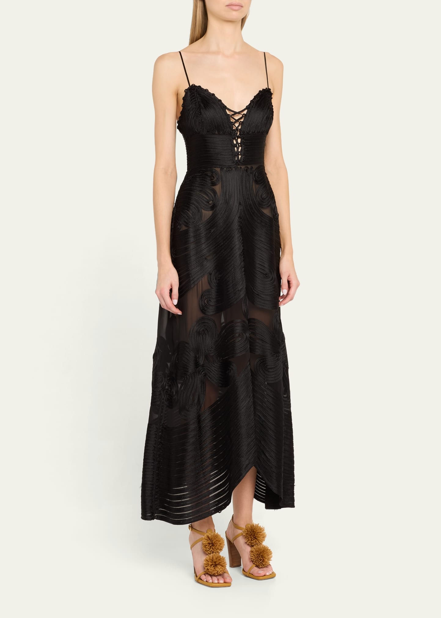Vesna Embroidered Silk Midi Dress - 4
