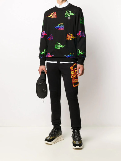 PHILIPP PLEIN embroidered skull jumper outlook