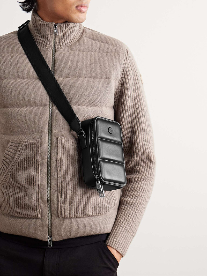 Moncler Logo-Appliquéd Quilted Leather Messenger Bag outlook