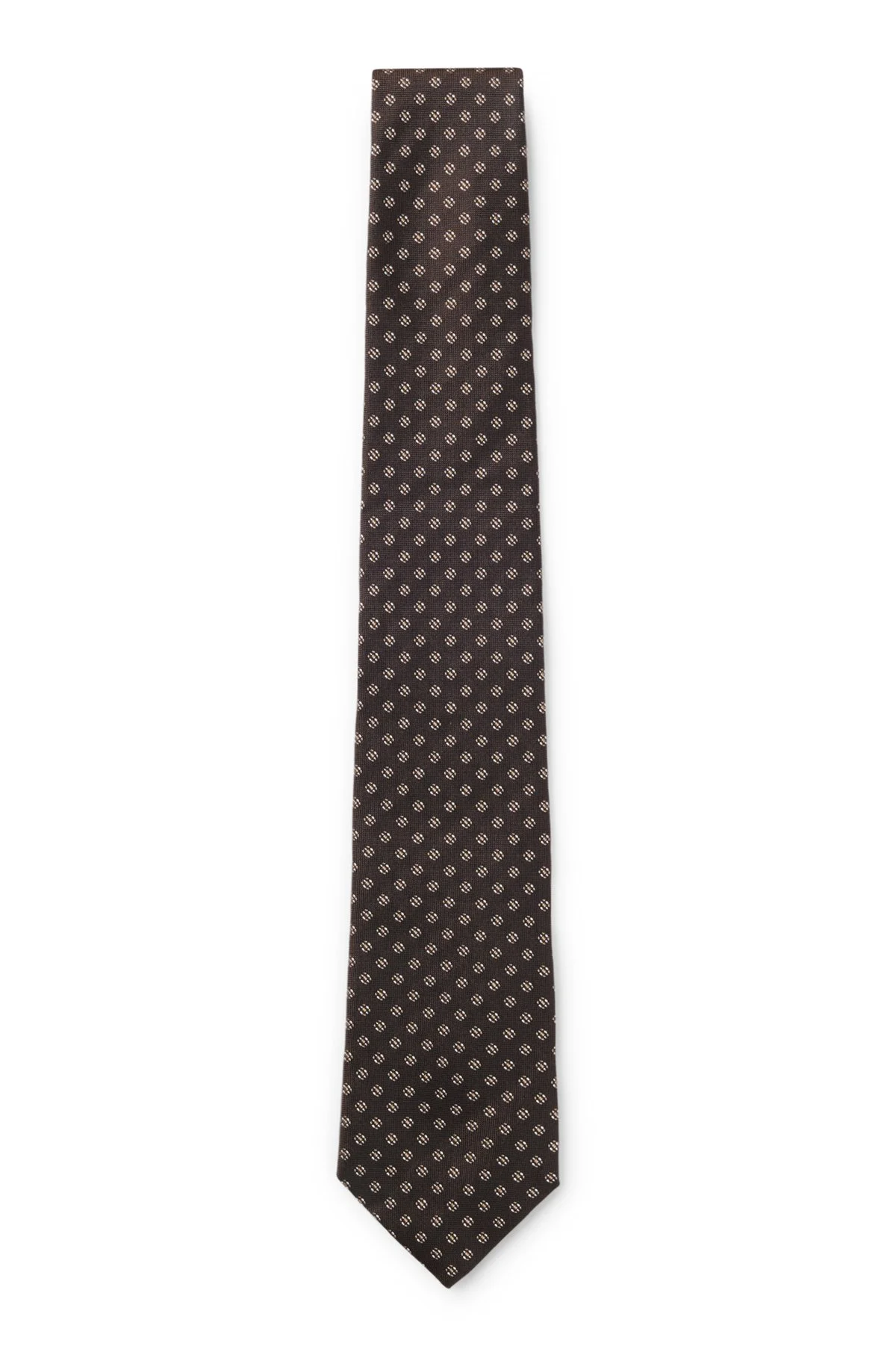 BOSS ONE PATTERNED SILK-JACQUARD TIE - 1