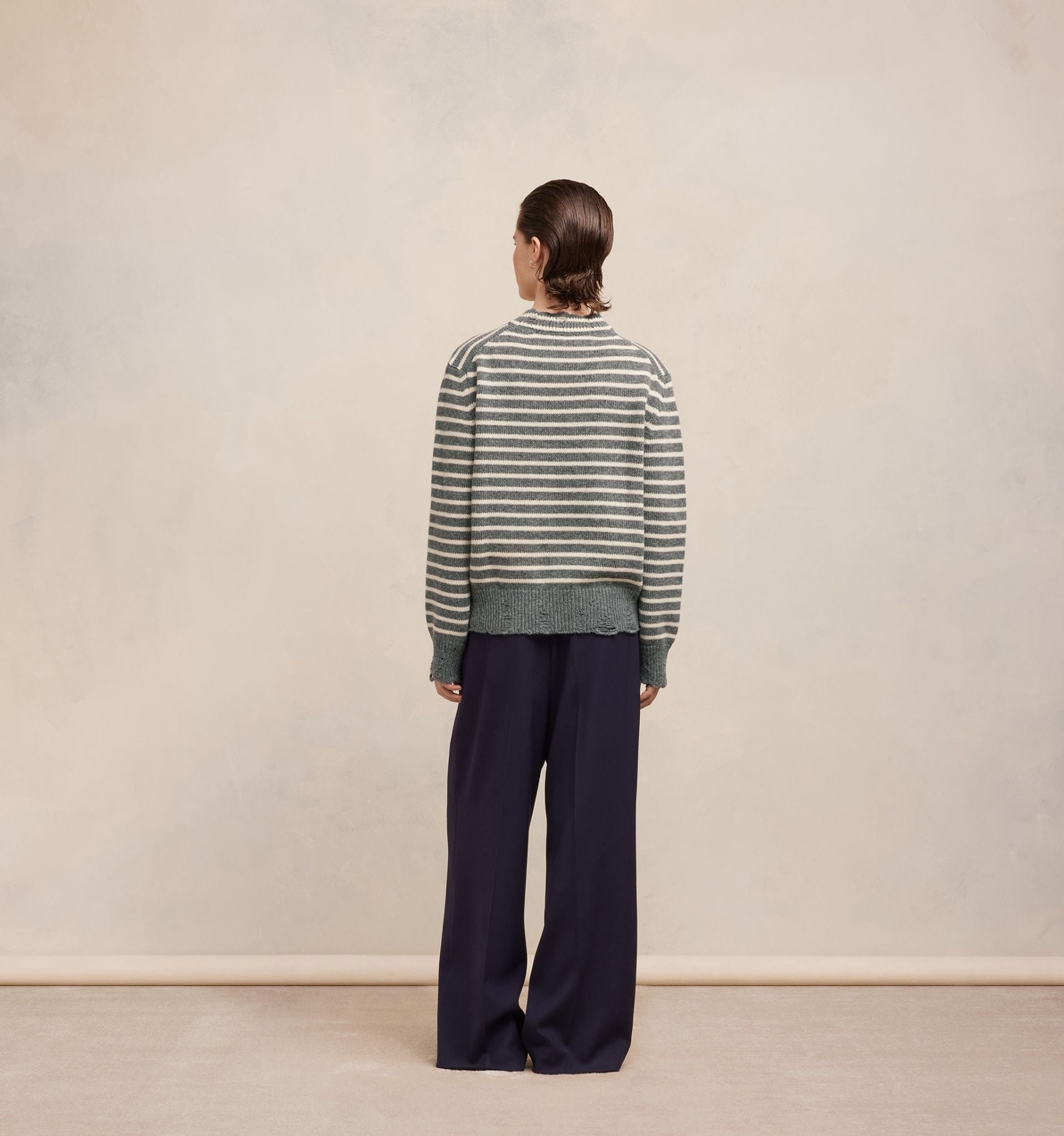 Striped Sweater With Cut Out Details - 6