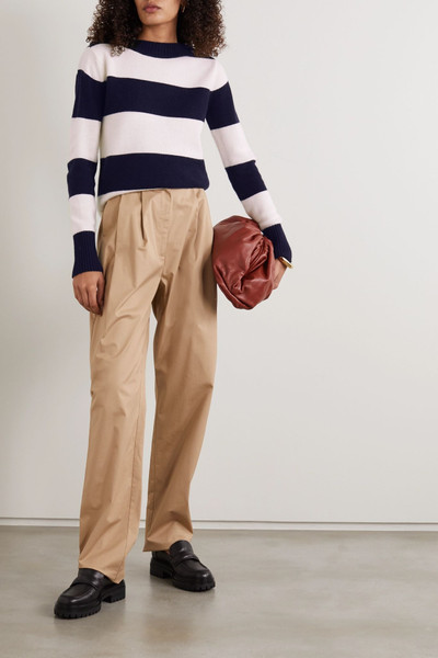 Max Mara Button-embellished striped wool and cashmere-blend sweater outlook