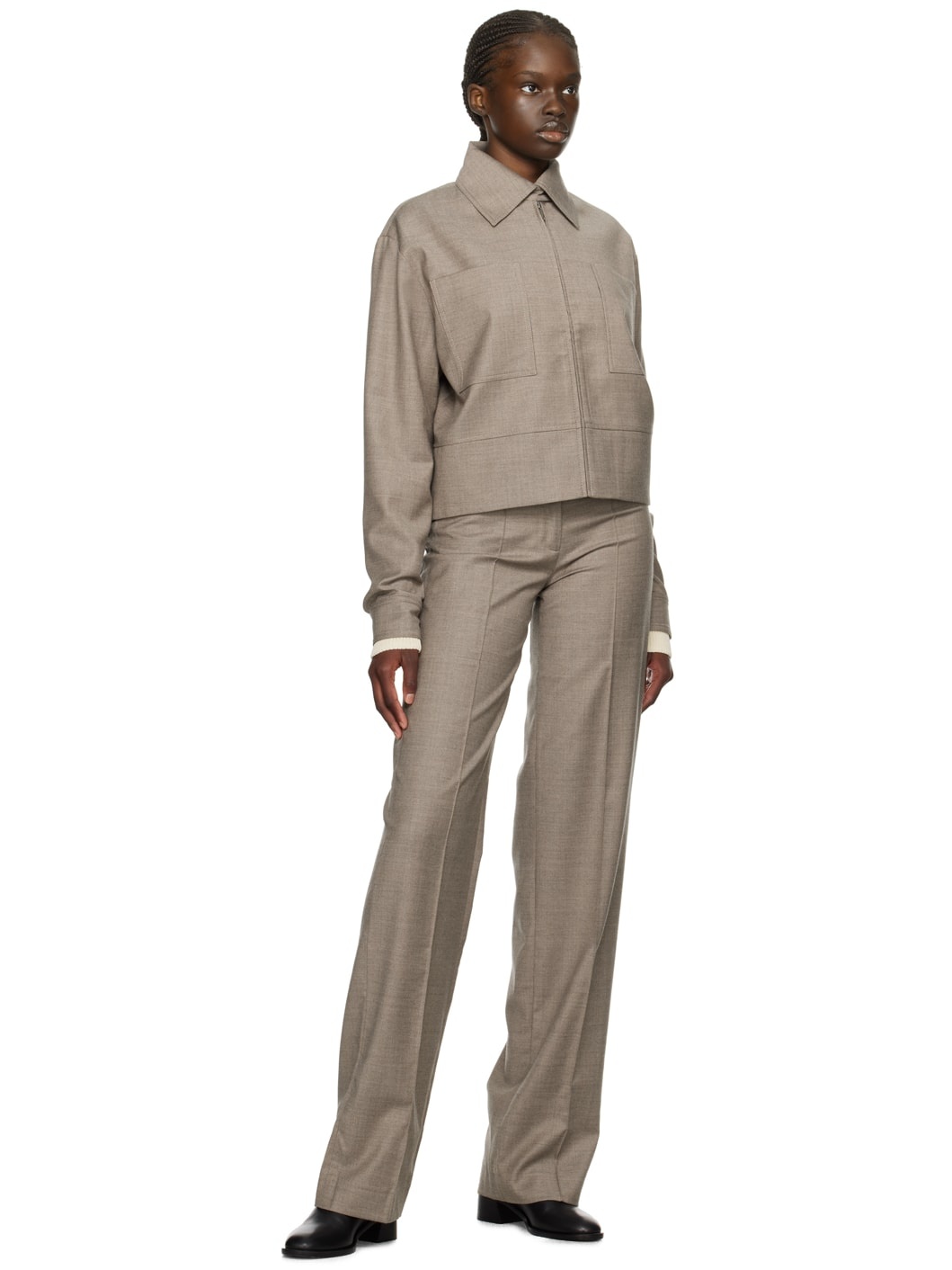 Taupe Tullia Trousers - 4