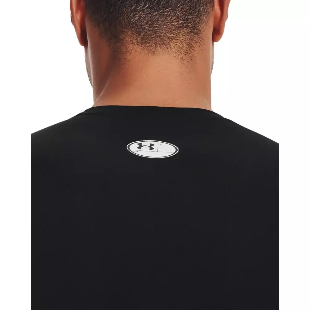 Men's "Black" HeatGear Long-Sleeve Compression Shirt - 3