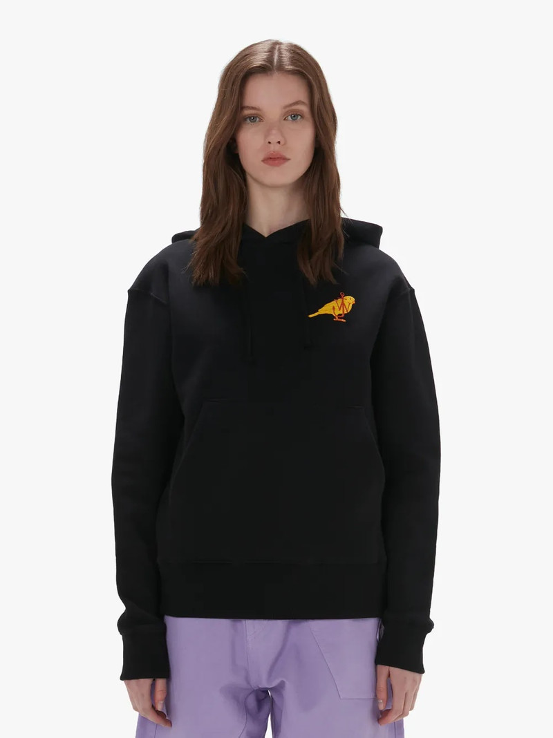 JW Anderson HOODIE WITH CANARY EMBROIDERY outlook
