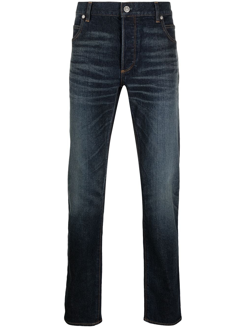 embroidered slim-fit denim jeans - 1