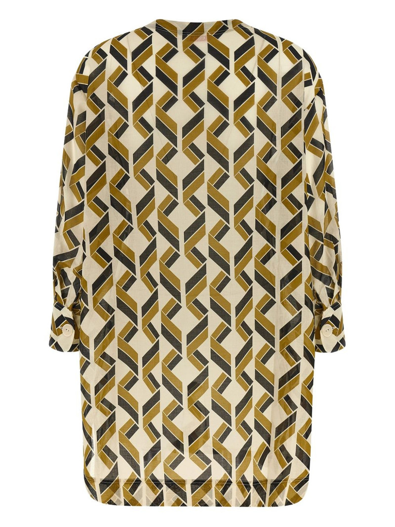 ERES geometric-print cotton mini dress outlook