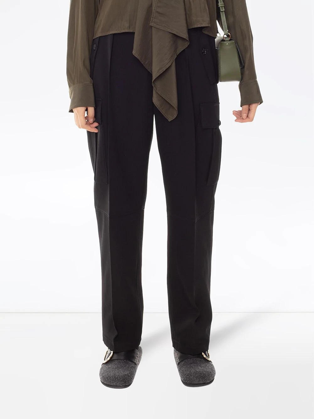 double hem cargo trousers - 3