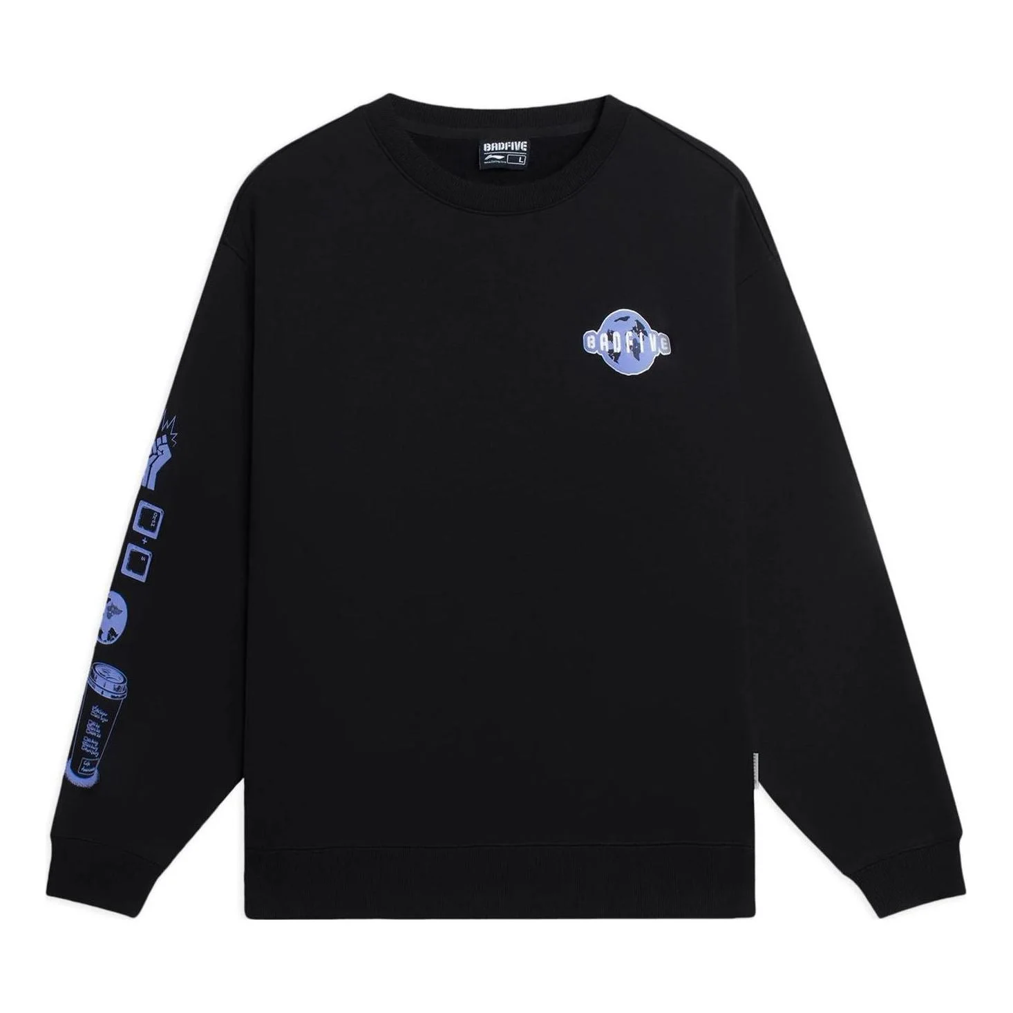 Li-Ning BadFive Graphic Sweatshirt 'Black' AWDSC01-3 - 1