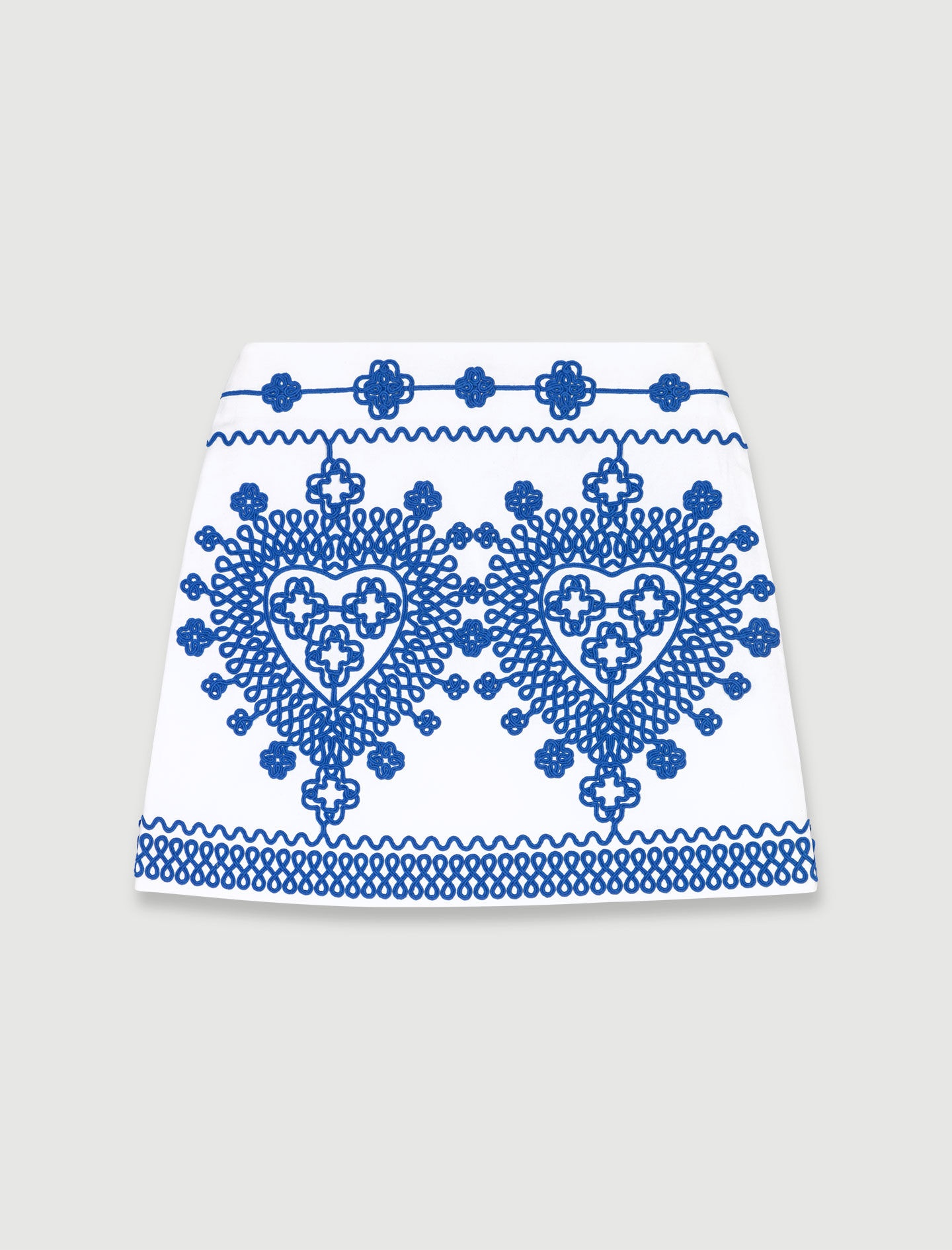 Embroidered pencil skirt - 1