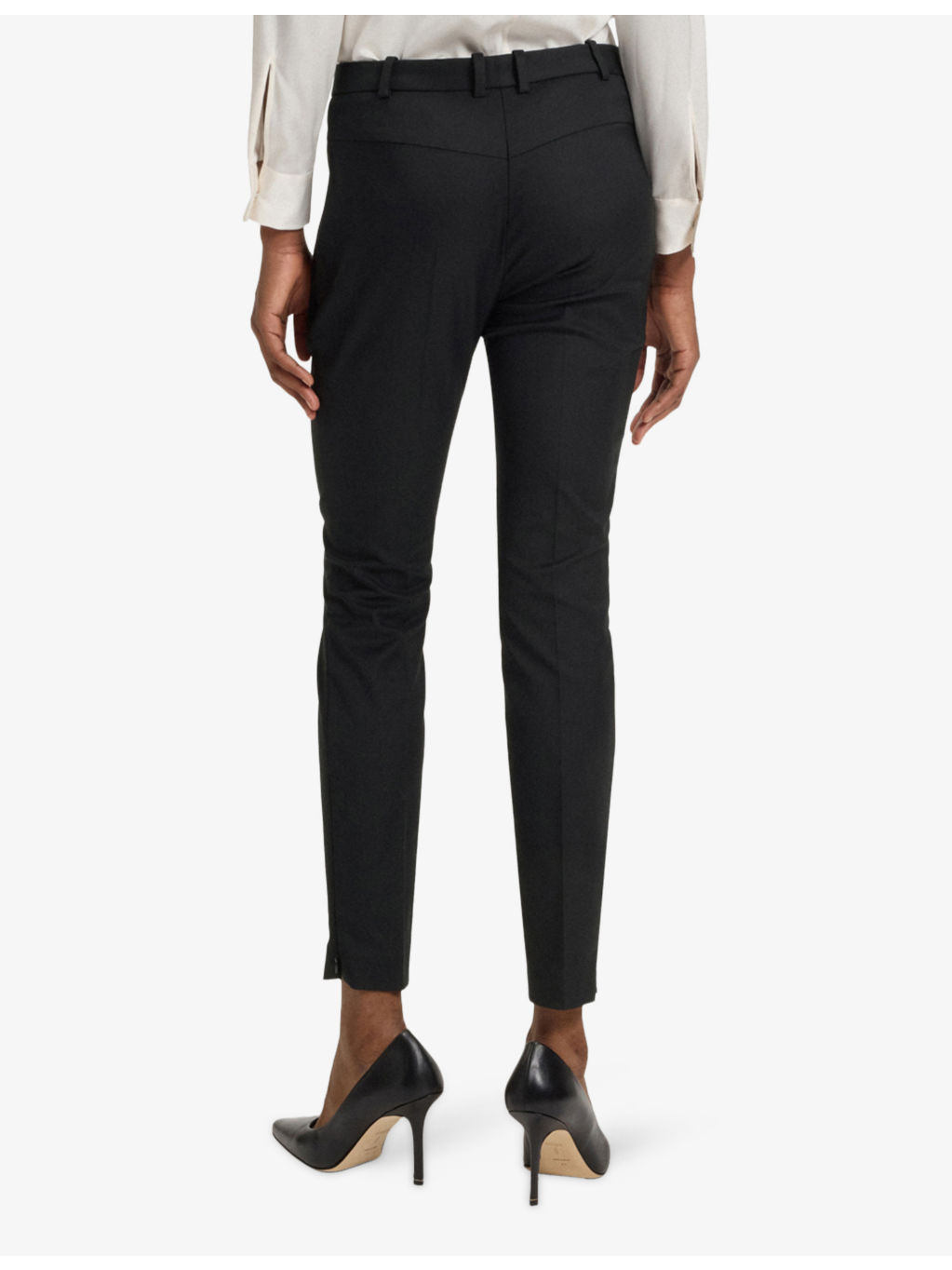 Cropped Slim-Fit Cotton Blend Trousers - 4