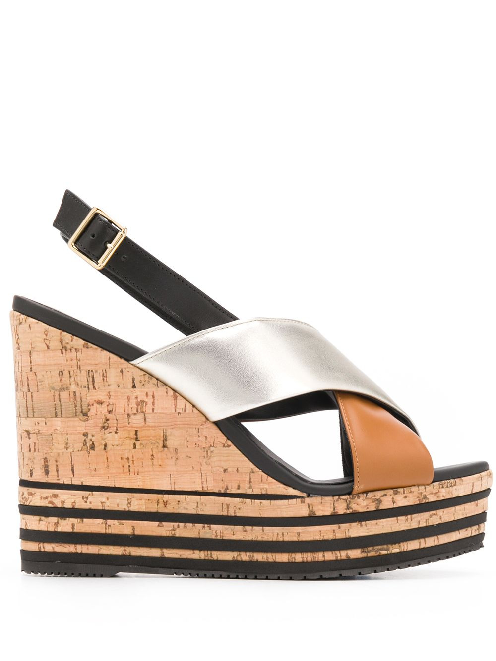 crossover strap sandals - 1