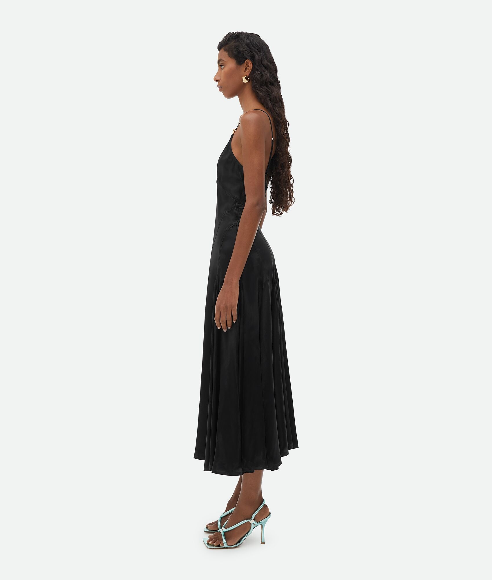 Slim Fit Fluid Viscose Midi Dress - 2