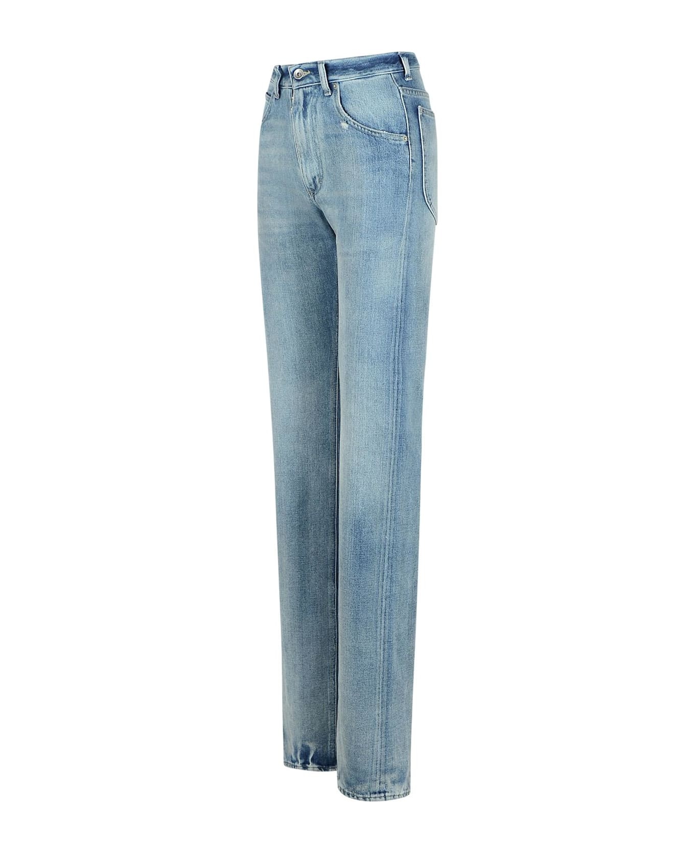 'straight' Light Blue Denim Jeans - 2