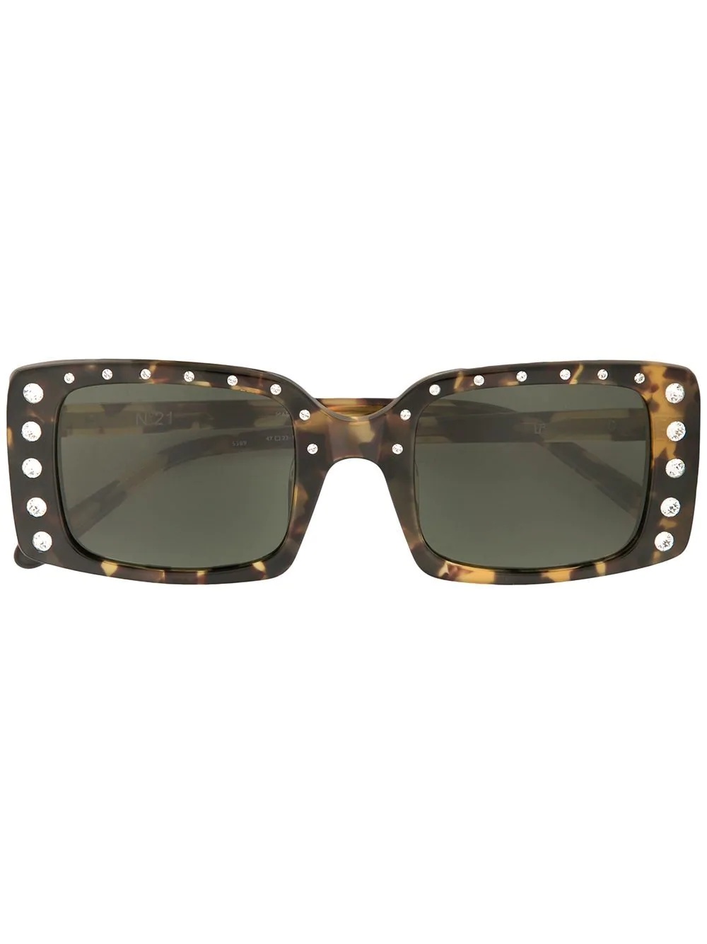 crystal-embellished square sunglasses - 1