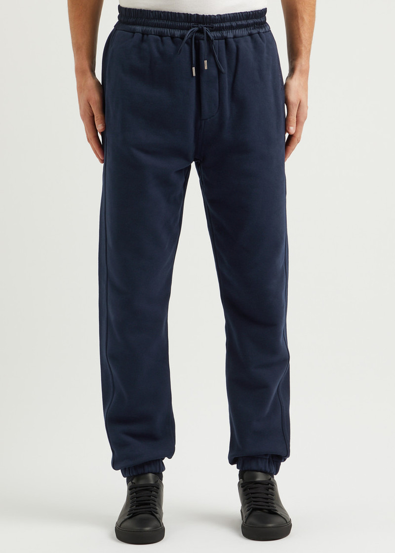 SAINT LAURENT Logo-embroidered cotton sweatpants outlook