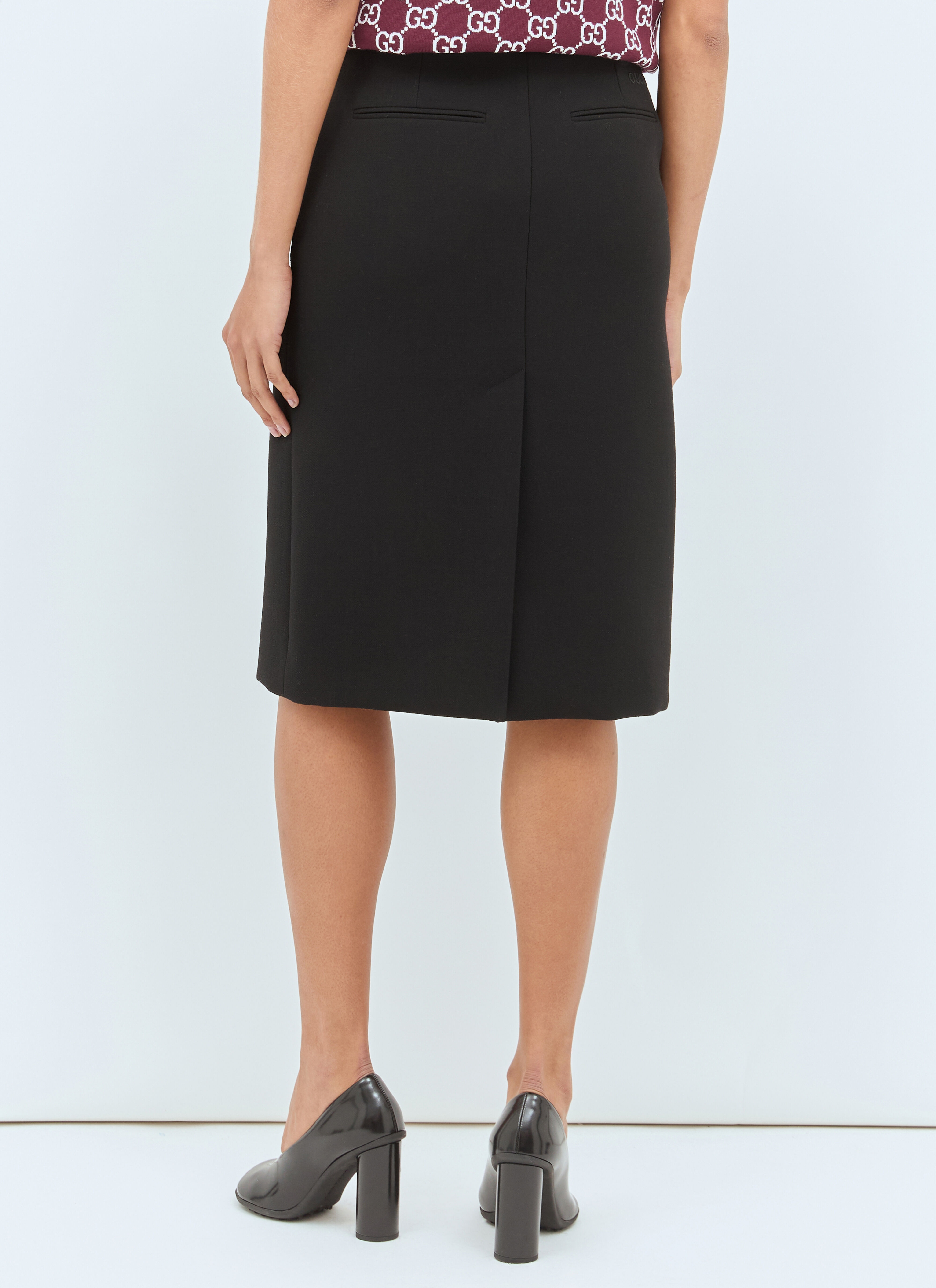 Light Wool Crepe Skirt - 5