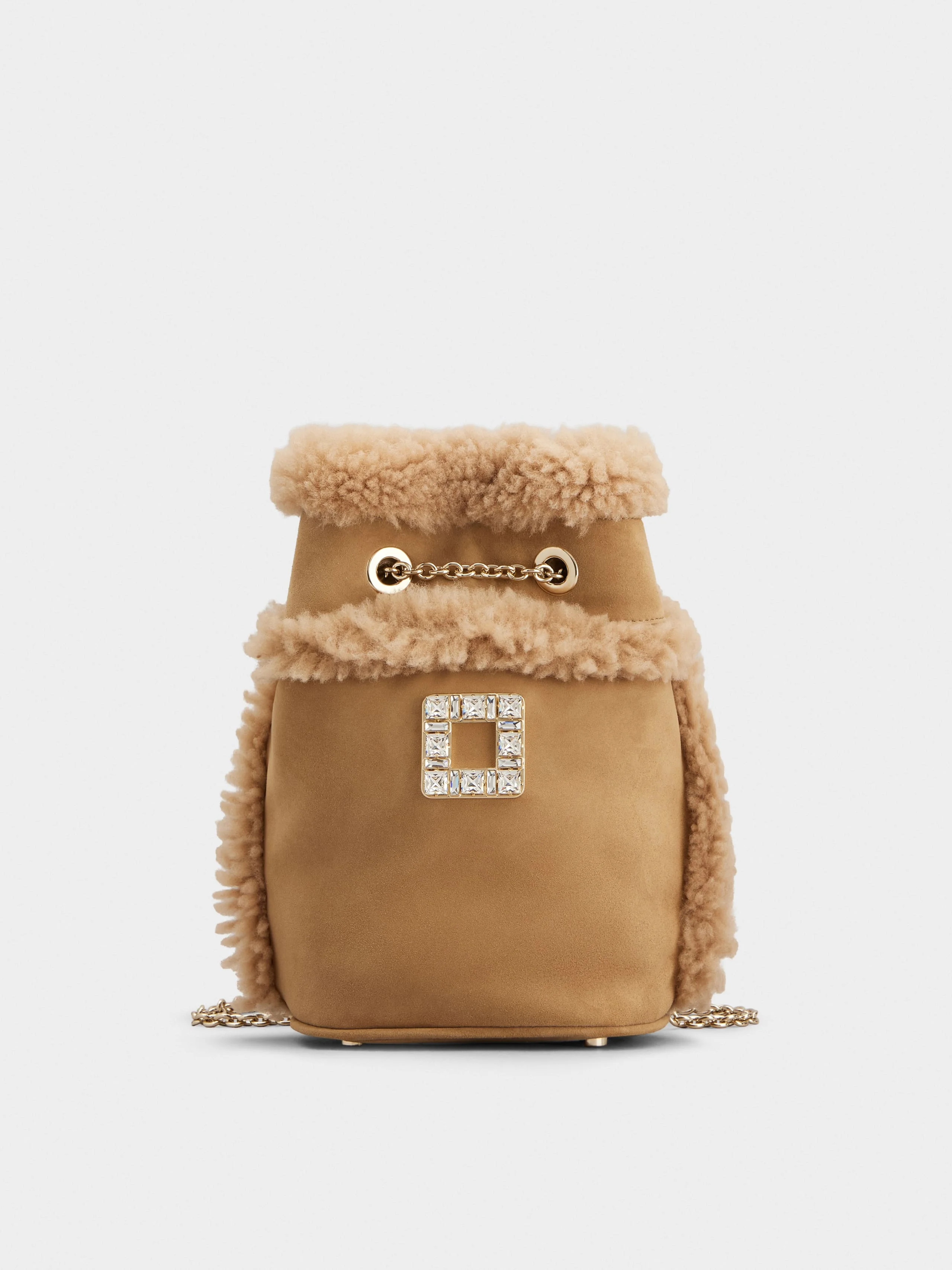 Très Vivier Backpack in suede and shearling - 1