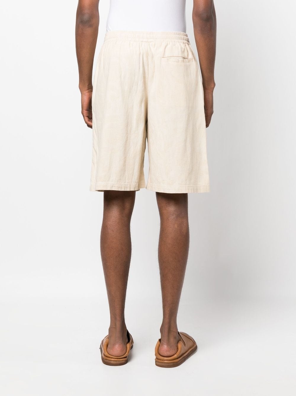 Barocco Silhouette-jacquard drawstring shorts - 4