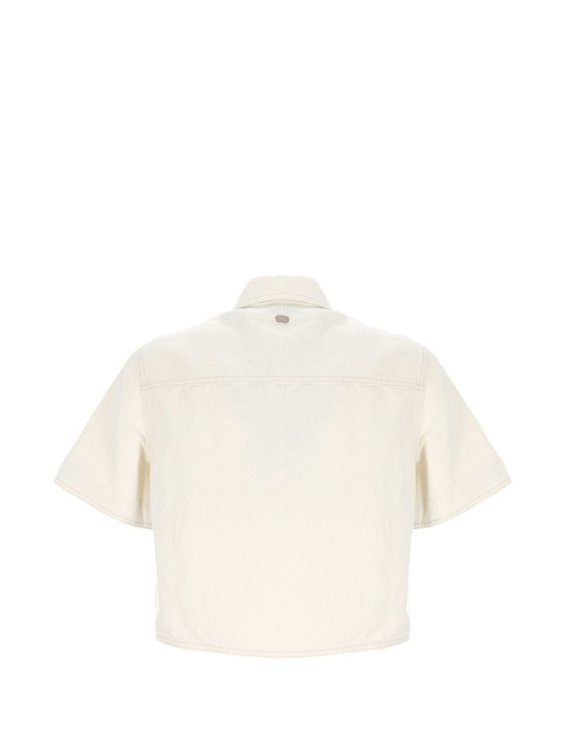 AGNONA button-fastening cropped shirt outlook