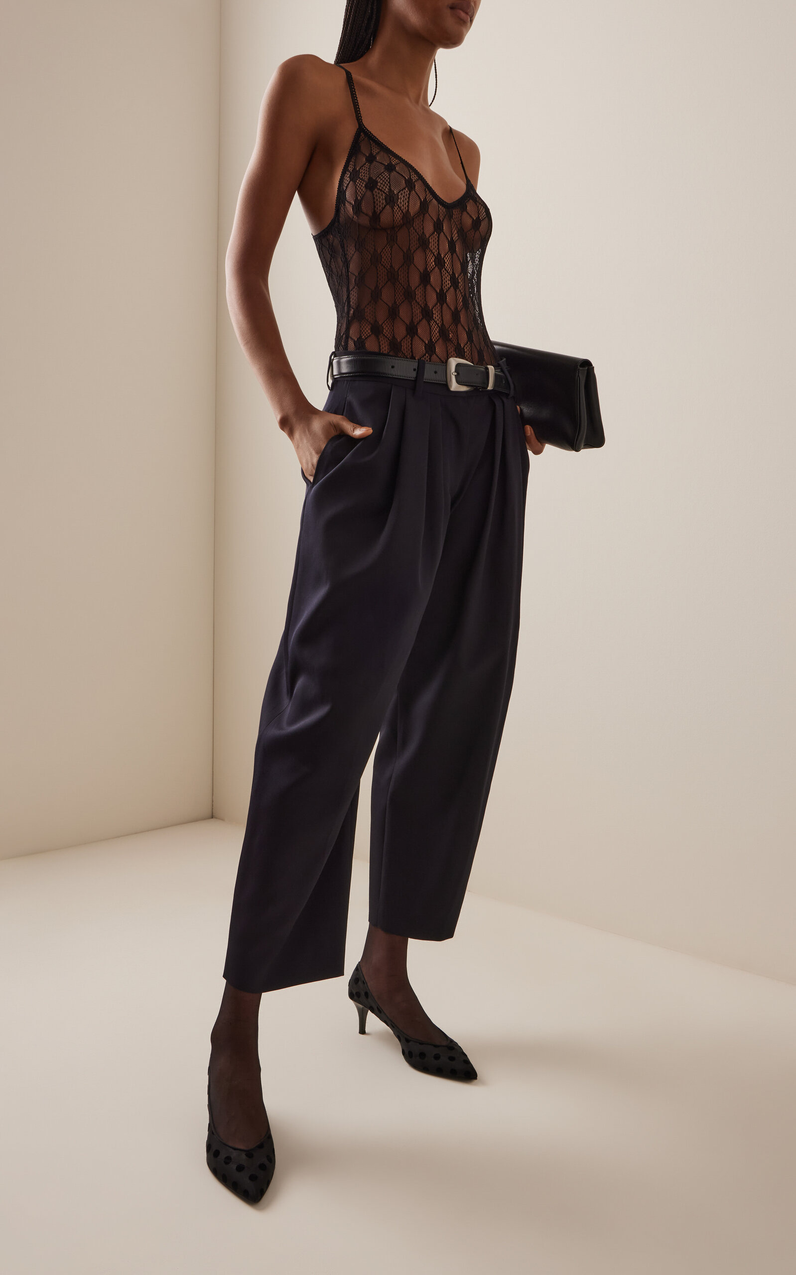 Janice Pleated Wool Pants black - 2