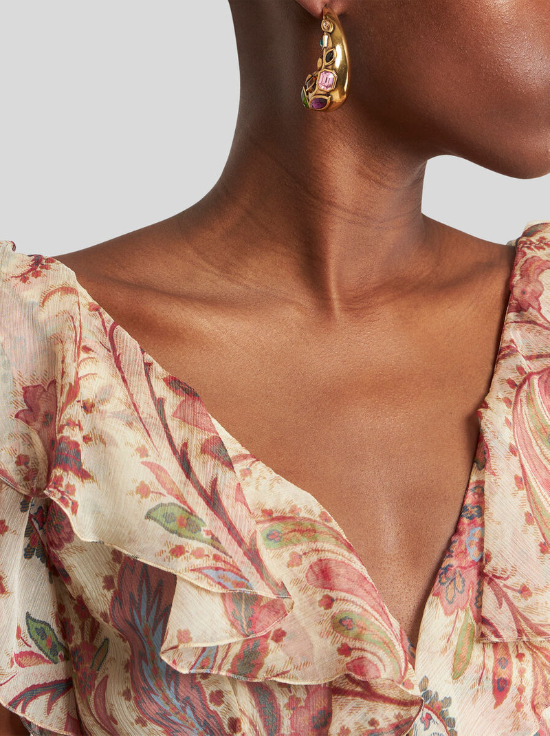 Etro PAISLEY EARRINGS WITH CRYSTALS outlook