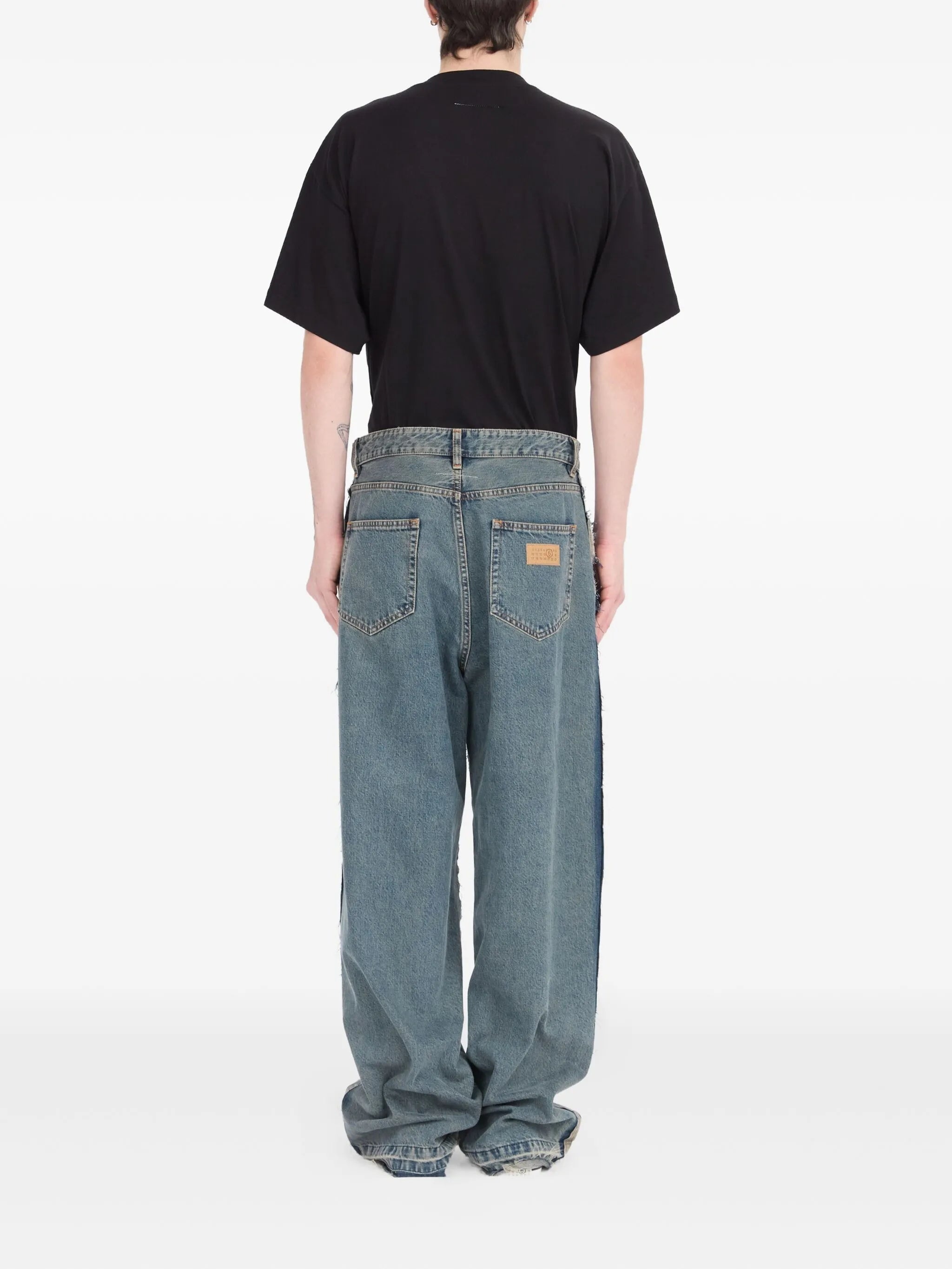 Mm6 Maison Margiela Inside-out Straight-leg Jeans - 3
