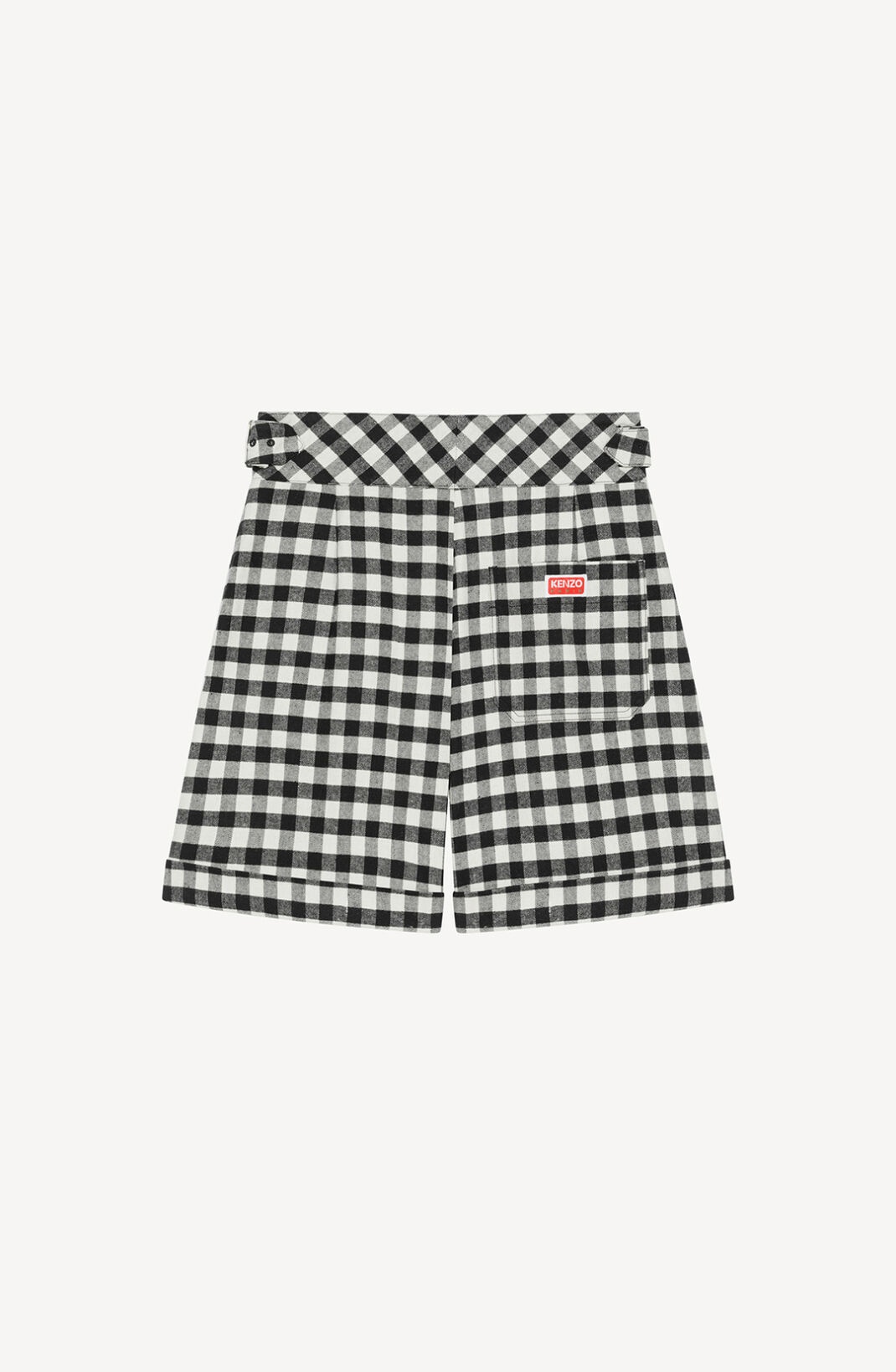 Gingham high-waisted shorts - 3