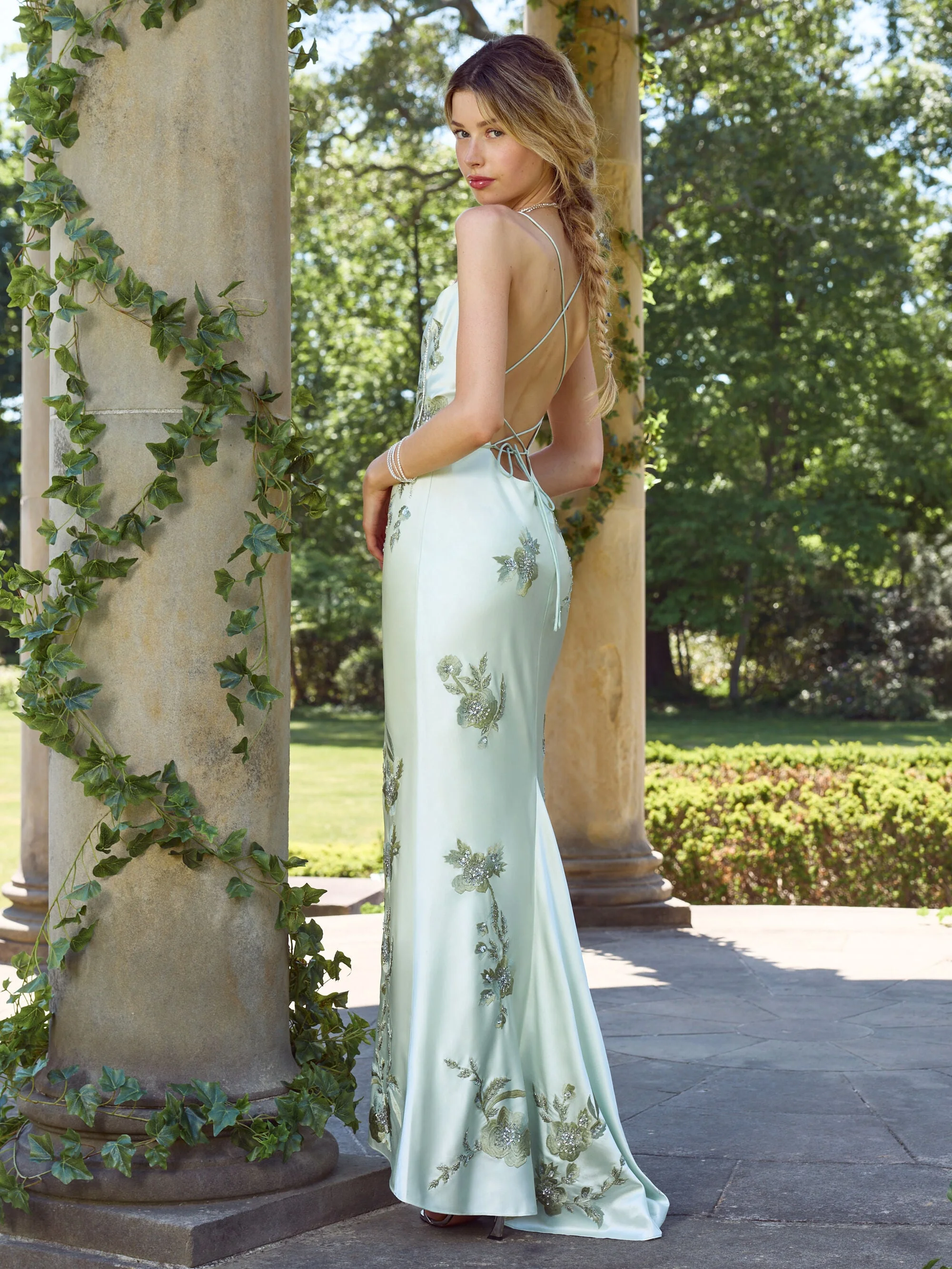 MONTANA EMBELLISHED MAXI SLIP DRESS - 1