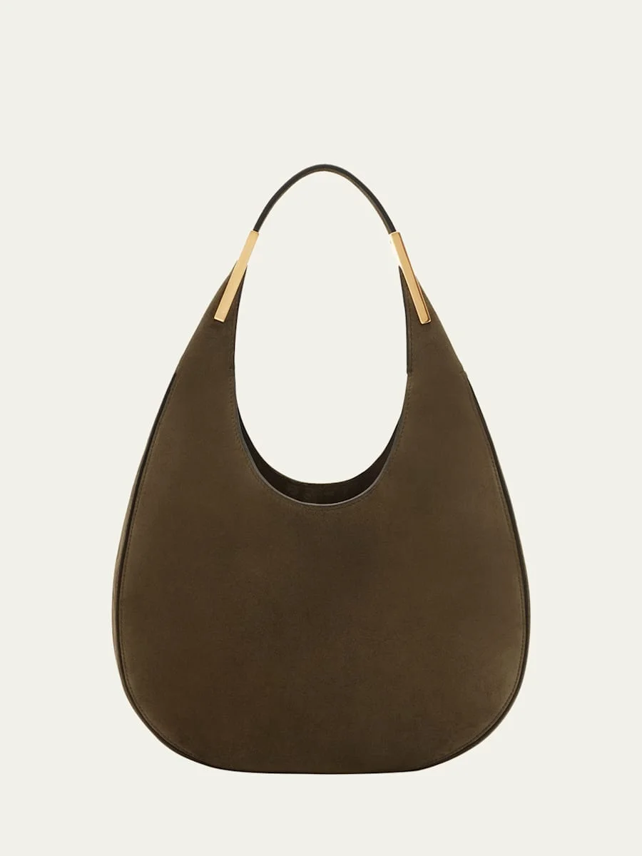 Florence Small Suede Hobo Bag - 1