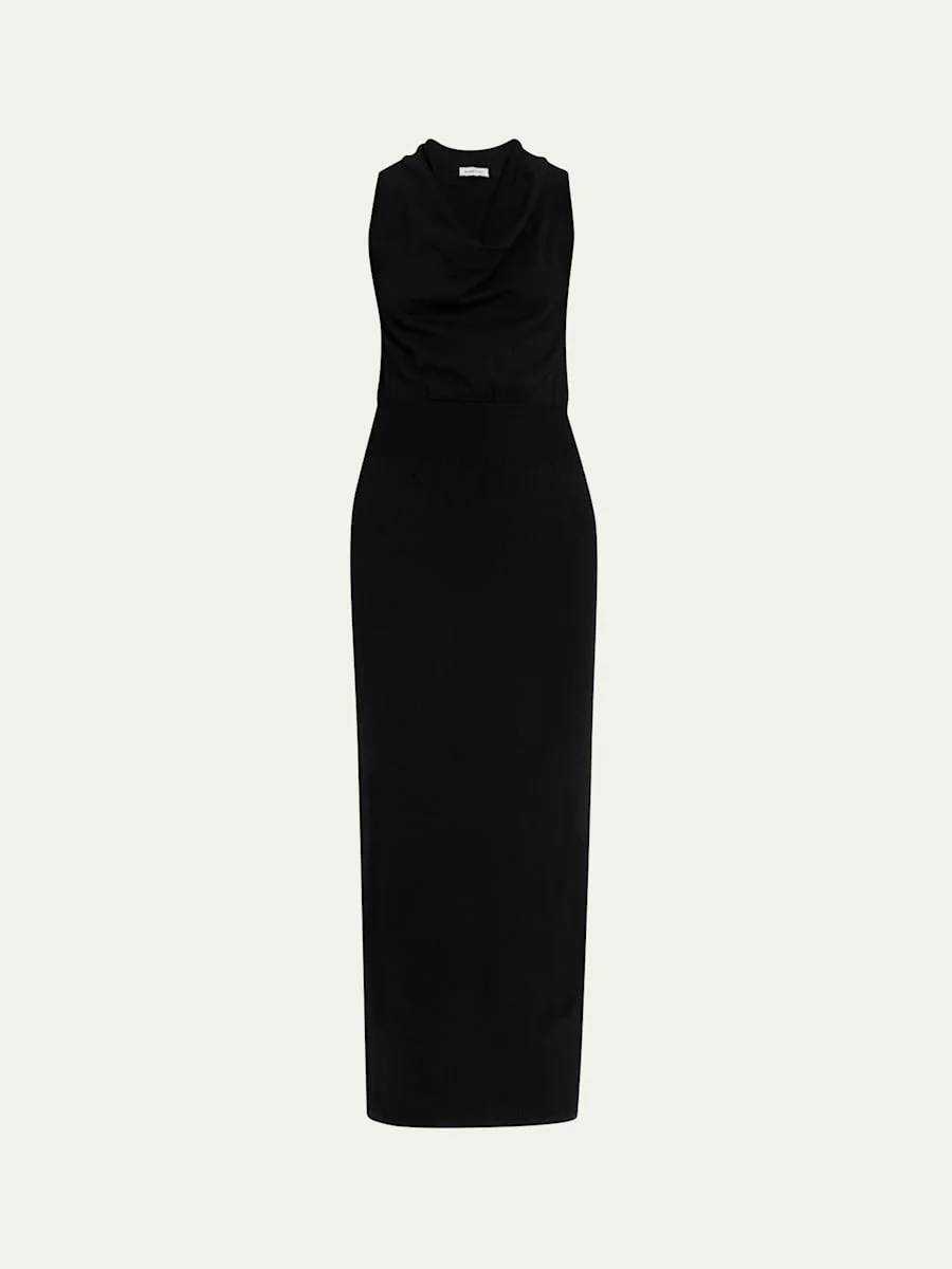 Ramona Knit Cowl-Neck Midi Dress - 1