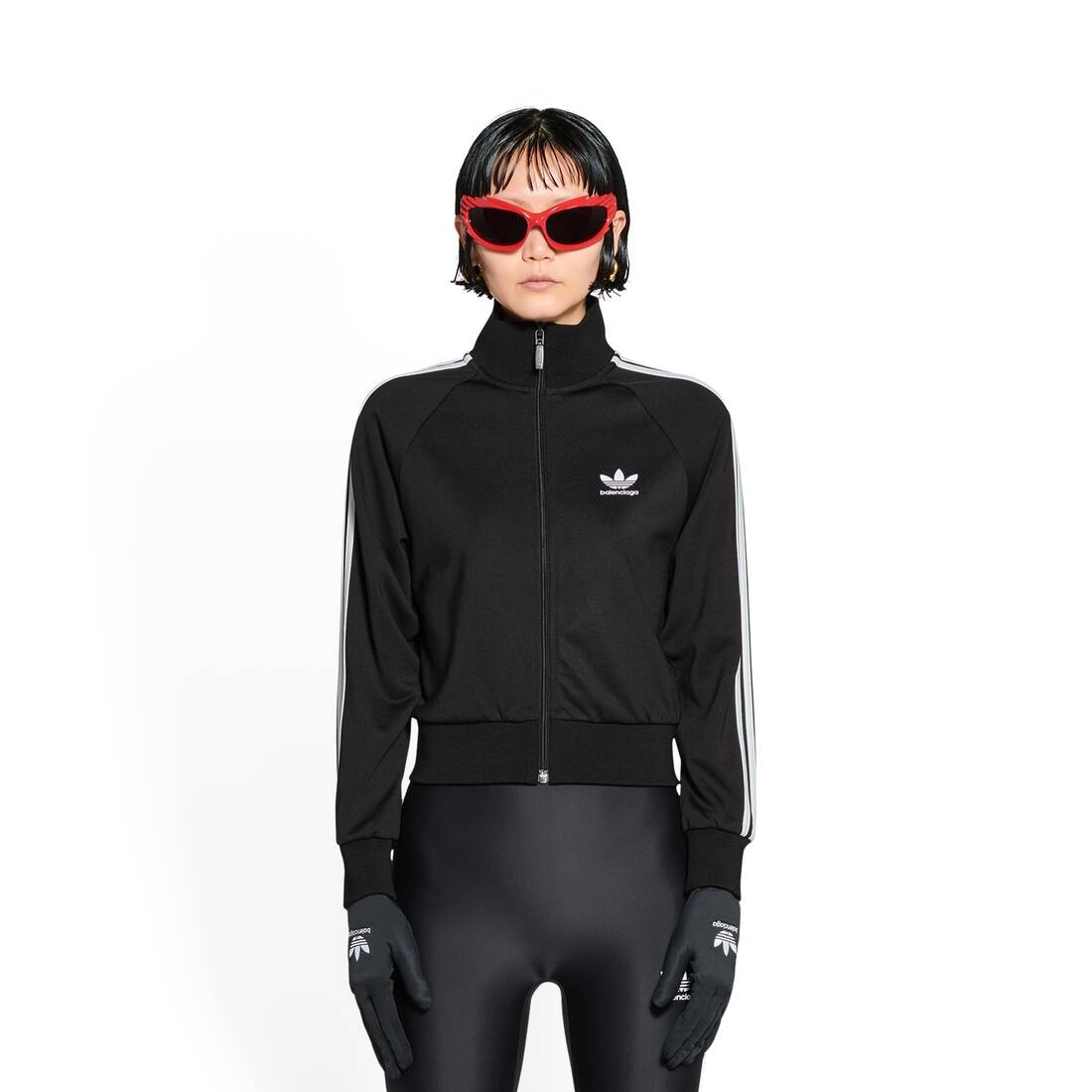 Women's Balenciaga / Adidas Fitted Zip-up Jacket in Black - 5