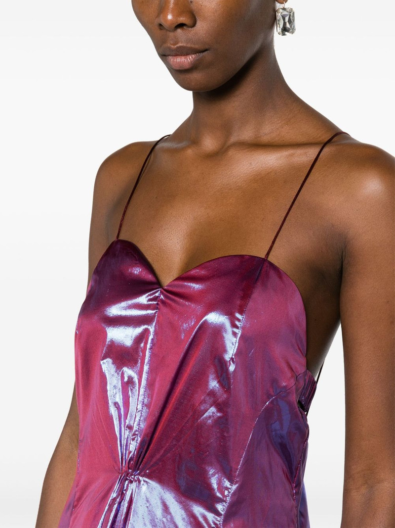 sweetheart-neck lamé gown 5