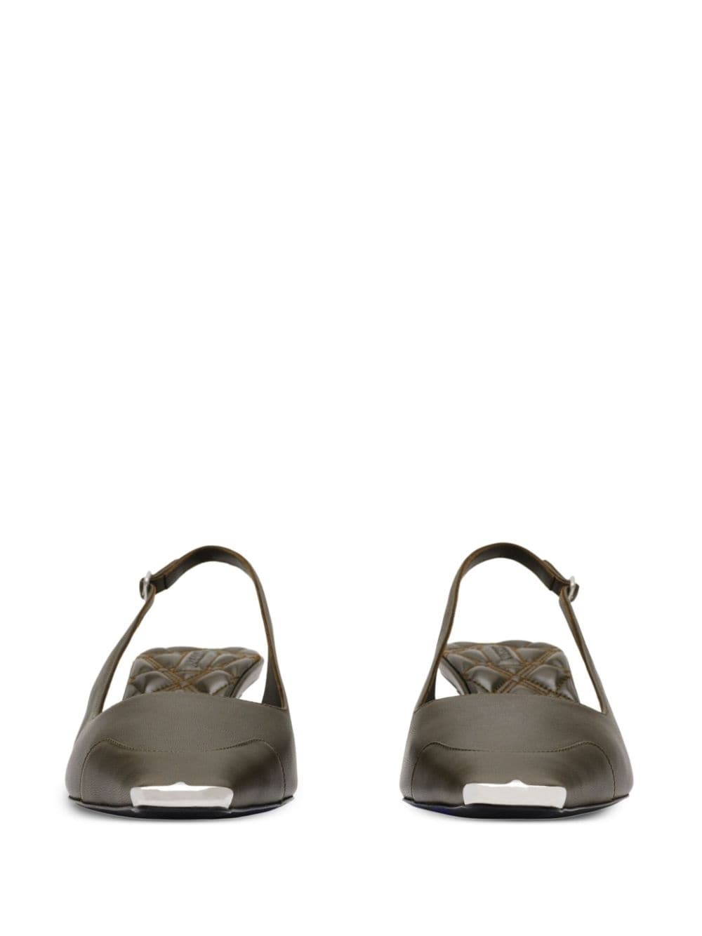 50mm leather slingback pumps - 3