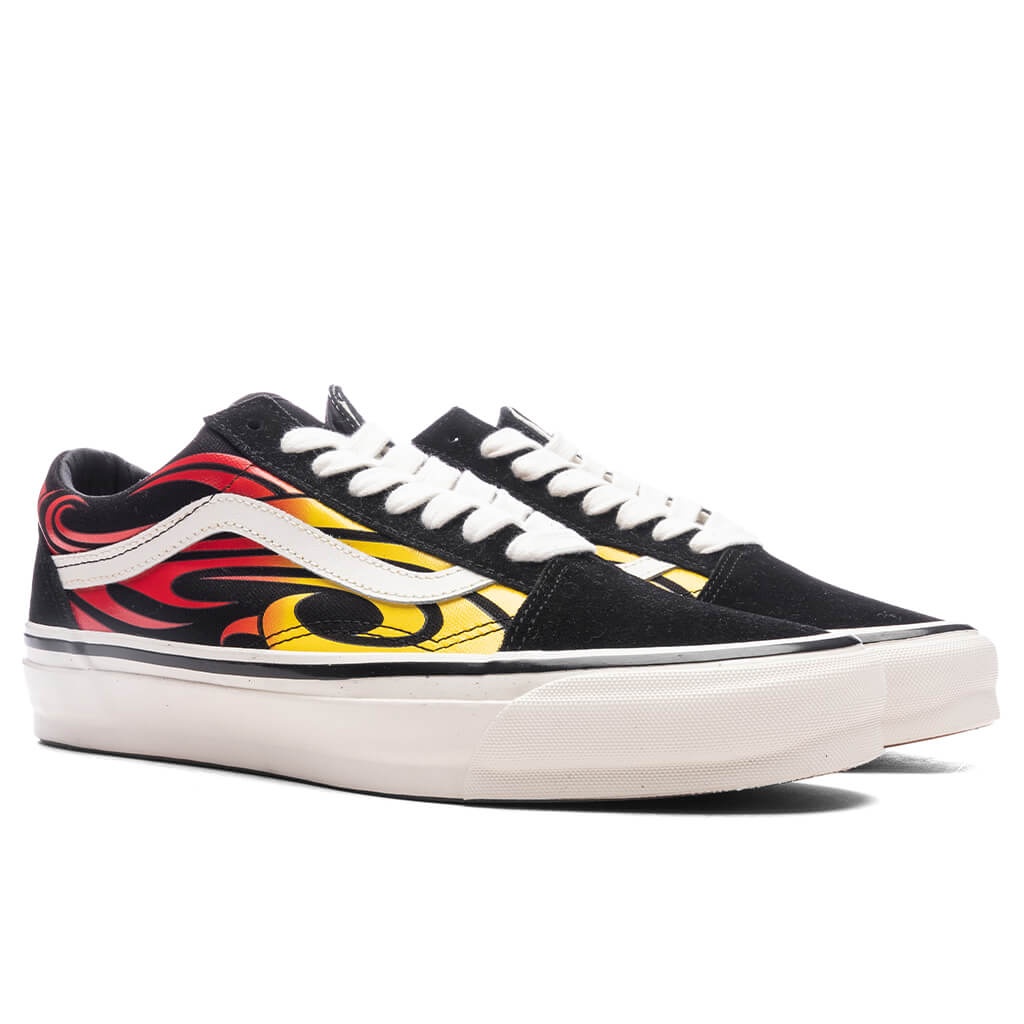 PREMIUM OLD SKOOL Y2K FLAME - BLACK/WHITE - 2