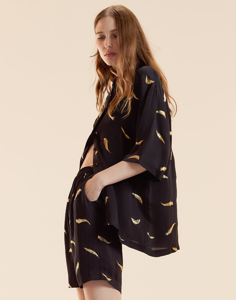 CYNTHIA ROWLEY Light as a Feather Camp Shirt outlook