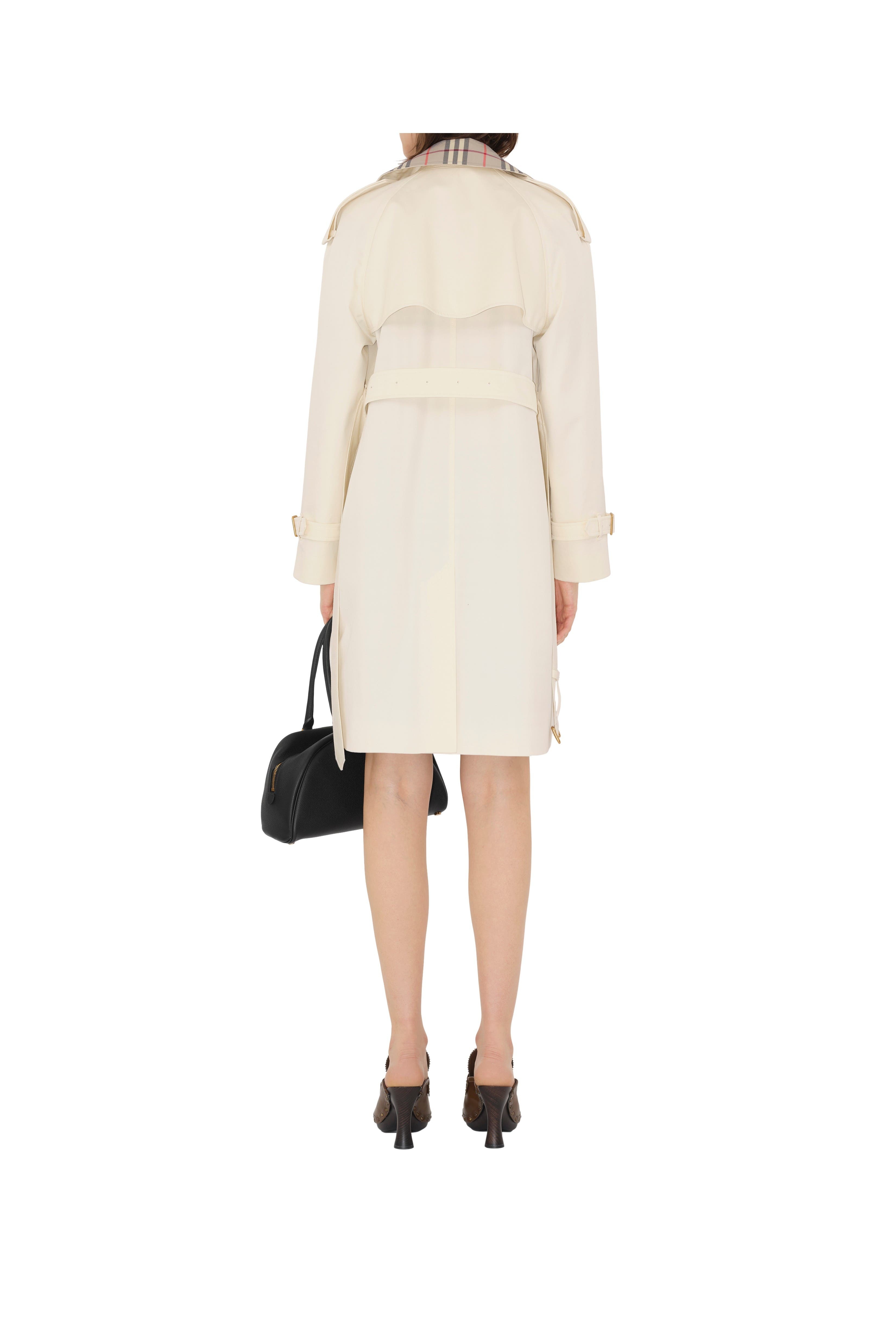 burberry Mid-length Check Collar Castleford Trench Coat in Cotton at Nordstrom - 4