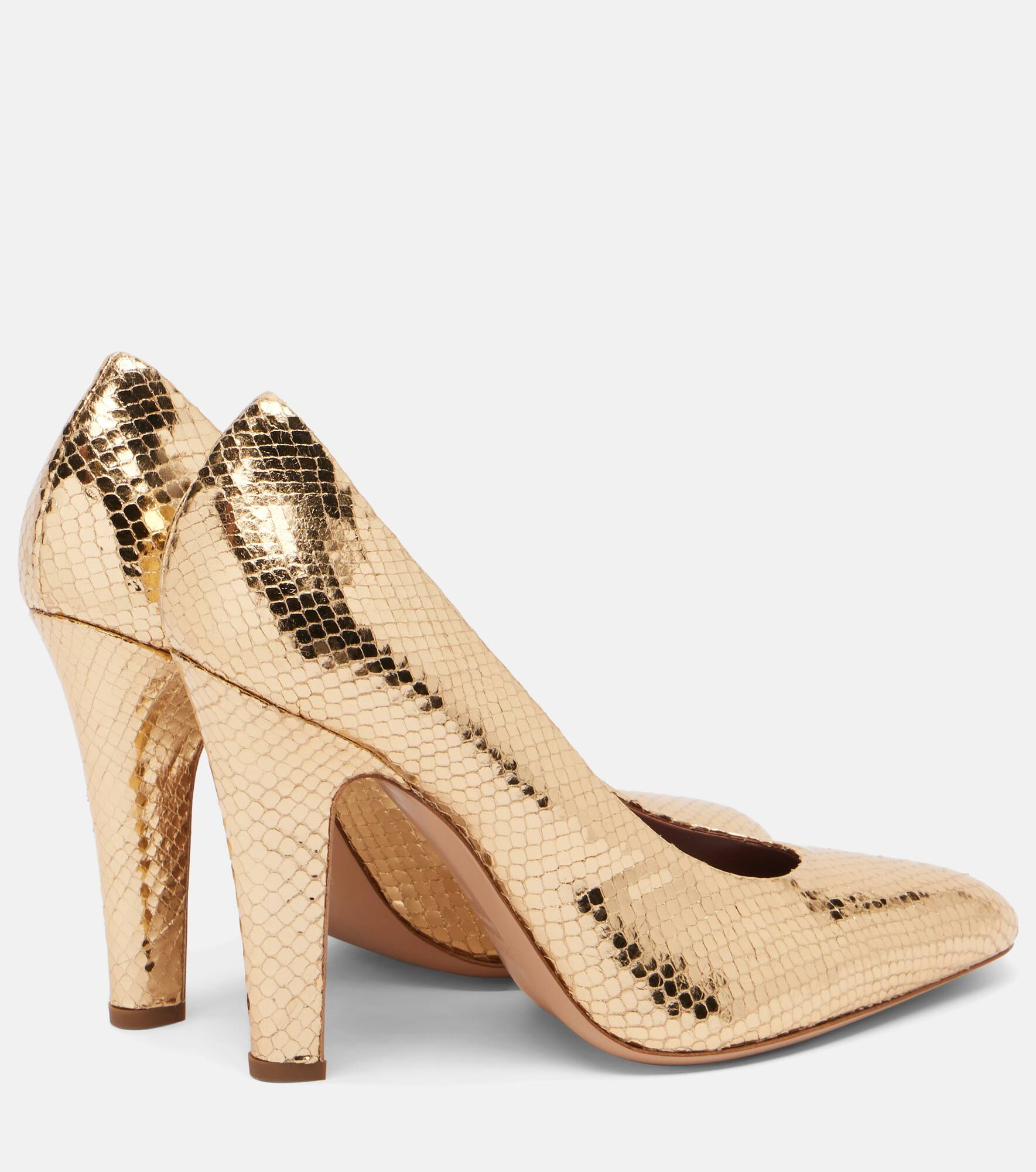Elsa 100 metallic leather pumps - 2